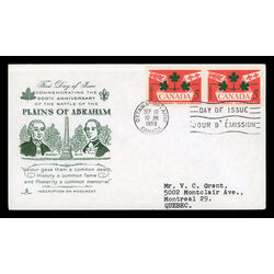 canada stamp 388 national emblems 5 1959 FDC COMBO 023