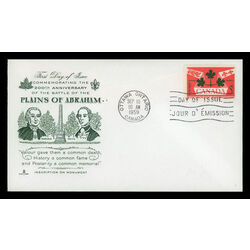 canada stamp 388 national emblems 5 1959 FDC PC 026