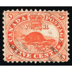 canada stamp 15 beaver 5 1859 U VF 091