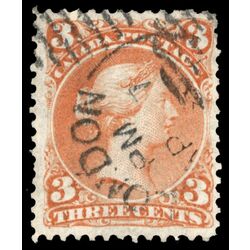 canada stamp 25 queen victoria 3 1868 U VF 051