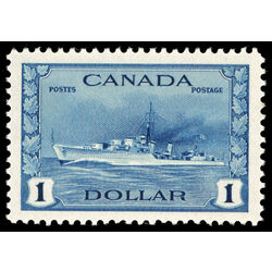 canada stamp 262 tribal class destroyer royal canadian navy 1 1942 M VF 033