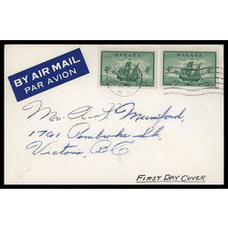 canada stamp 282 newfoundland cabot s ship matthew 4 1949 FDC PC 051