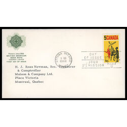canada stamp 483 lacrosse players 5 1968 FDC PC 014