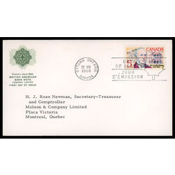 canada stamp 484 george brown globe and legislature 5 1968 FDC PC 015