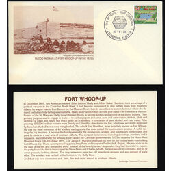 canada stamp 1054 fort whoop up alberta 34 1985 FDC PC 001