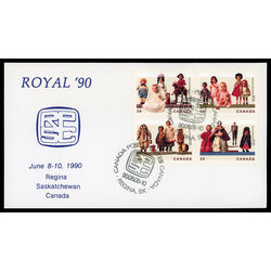 canada stamp 1277a cultural treasures dolls 1990 FDC PC 007