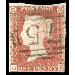 great britain stamp 3 queen victoria penny red 1p 1841 U F 043