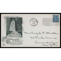 canada stamp 276 princess elizabeth 4 1948 FDC PC 018