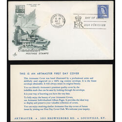 canada stamp 329 queen elizabeth ii 5 1953 FDC PC 009