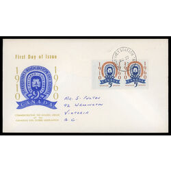 canada stamp 389 girl guide emblem 5 1960 FDC PC 010