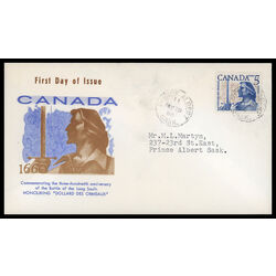 canada stamp 390 dollard des ormeaux 5 1960 FDC PC 013
