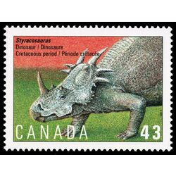 canada stamp 1496 styracosaurus cretaceous period 43 1993