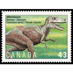 canada stamp 1497 albertosaurus cretaceous period 43 1993