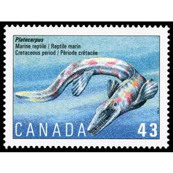 canada stamp 1498 platecarpus cretaceous period 43 1993