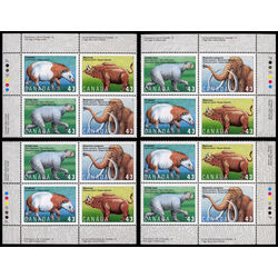 canada stamp 1532a prehistoric life in canada 4 1994 PB SET