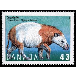 canada stamp 1529 coryphodon eocene epoch 43 1994