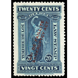 canada revenue stamp ql101 quebec law stamp with overprint 20 1923