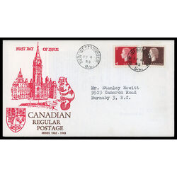 canada stamp 401 404 fdc queen elizabeth ii 1963 FDC COMBO 005