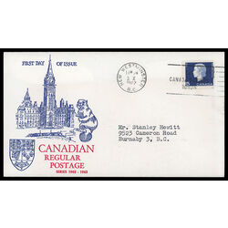 canada stamp 405 queen elizabeth ii 5 1962 FDC PC 010