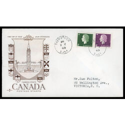 canada stamp 401 404 fdc queen elizabeth ii 1963 FDC COMBO 016