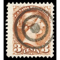 canada stamp 37b queen victoria 3 1870 U XF 010