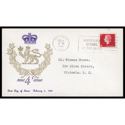 canada stamp 404 queen elizabeth ii 4 1963 FDC PC 015