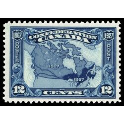 canada stamp 145 map of canada 1867 1927 12 1927 M VFNH 017