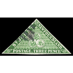 newfoundland stamp 11a pence second issue 3d 1860 U VF 024