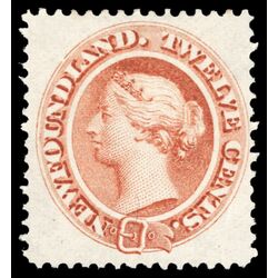 newfoundland stamp 28 queen victoria 12 1870 M VF 023