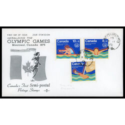 canada stamp b semi postal b4 6 fdc water sports 1975 FDC COMBO 008