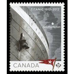 canada stamp 2532 bow of titanic map showing southampton england 2012