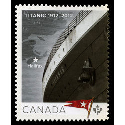 canada stamp 2536 bow of titanic map of halifax nova scotia 2012
