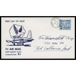 canada stamp 430 jet plane ottawa 1964 FDC PC 010