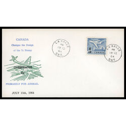 canada stamp 430 jet plane ottawa 1964 FDC PC 012