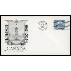canada stamp 430 jet plane ottawa 1964 FDC PC 014