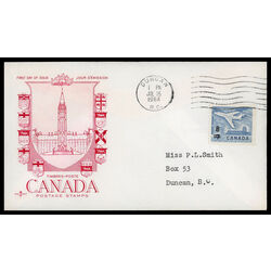 canada stamp 430 jet plane ottawa 1964 FDC PC 019