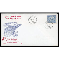canada stamp 430 jet plane ottawa 1964 FDC PC 022
