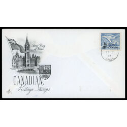 canada stamp 430 jet plane ottawa 1964 FDC PC 023