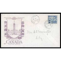 canada stamp 430 jet plane ottawa 1964 FDC PC 024