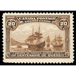canada stamp 103 cartier s arrival 20 1908 M F VF 069