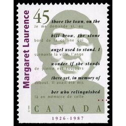 canada stamp 1622 margaret laurence 1926 1987 45 1996