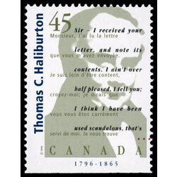 canada stamp 1626 thomas c haliburton 1796 1865 45 1996