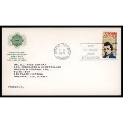 canada stamp 539 l j papineau 6 1971 FDC PC 011