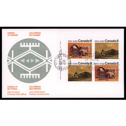 canada stamp 563a short n plains indians 1972 FDC UL