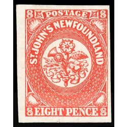 newfoundland stamp 8 pence first issue 8d 1857 M VFNG 027
