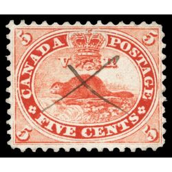 canada stamp 15 beaver 5 1859 U VF 093