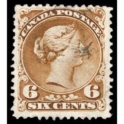 canada stamp 27 queen victoria 6 1868 U VF 039