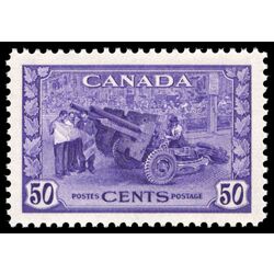 canada stamp 261 munitions factory 50 1942 M XFNH 024