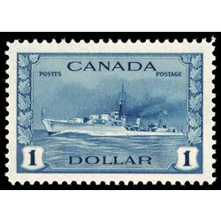 canada stamp 262 tribal class destroyer royal canadian navy 1 1942 M XFNH 036