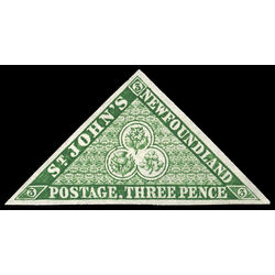 newfoundland stamp 11a pence second issue 3d 1860 M VF 025